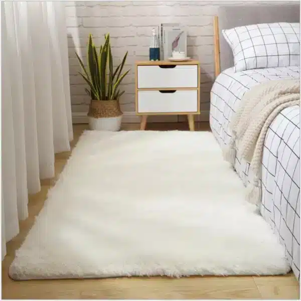 Tapis pilou pilou blanc 1