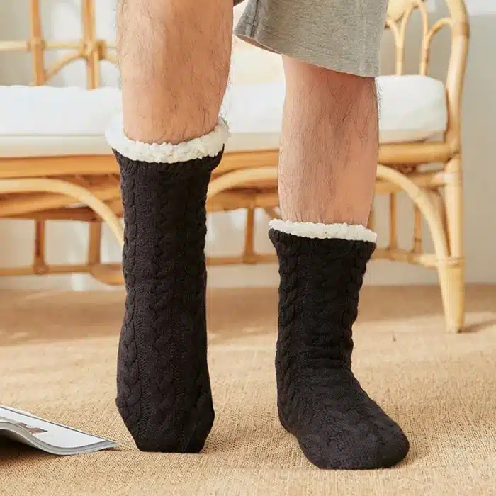 Chaussette antidérapante maison homme 4