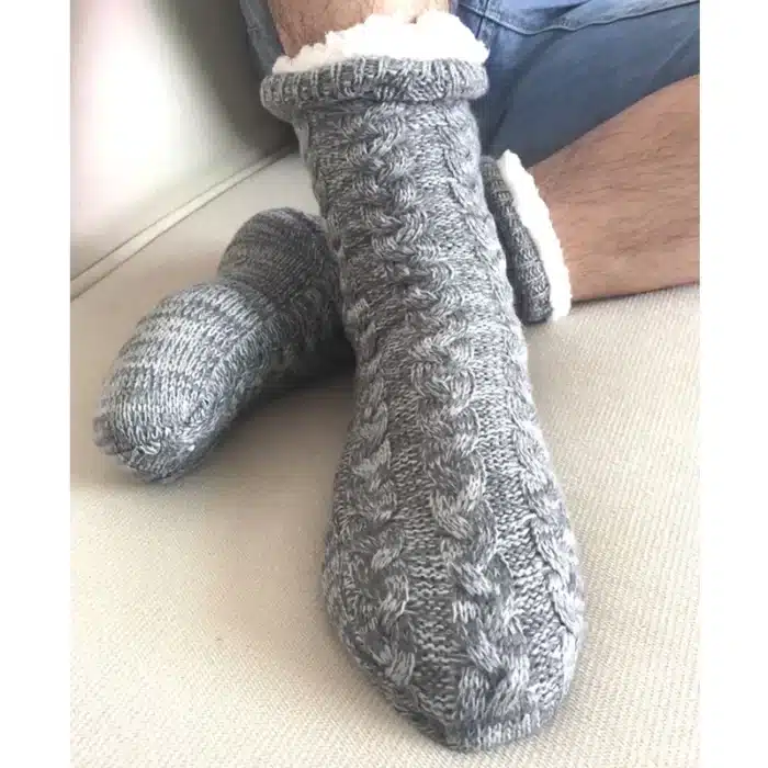 Chaussette antidérapante maison homme 6