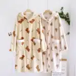 Chemise de nuit longue pilou femme 2