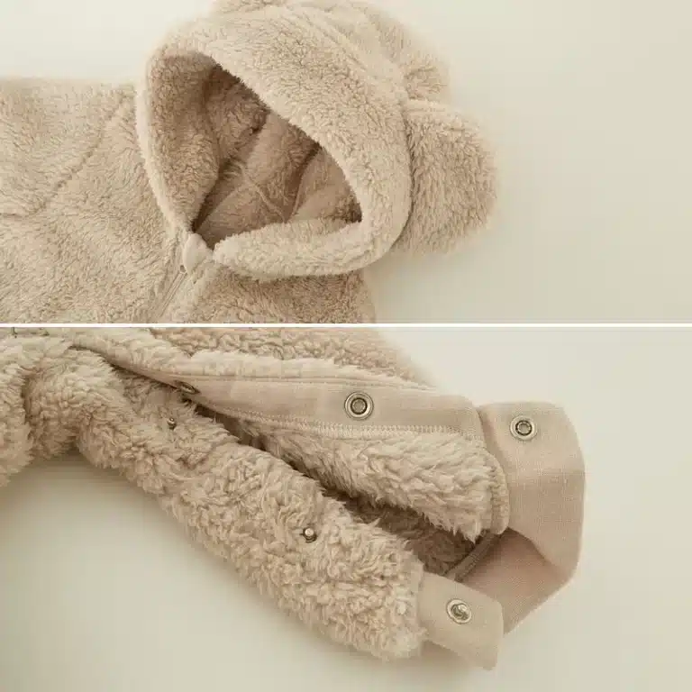 Barboteuse pour nouveau-né de 0 à 2 ans, combinaison en polaire chaude pour bébé garçon et fille, vêtement d'extérieur, printemps-automne 6