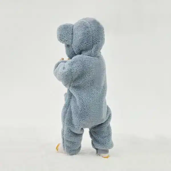 Barboteuse pour nouveau-né de 0 à 2 ans, combinaison en polaire chaude pour bébé garçon et fille, vêtement d'extérieur, printemps-automne 3