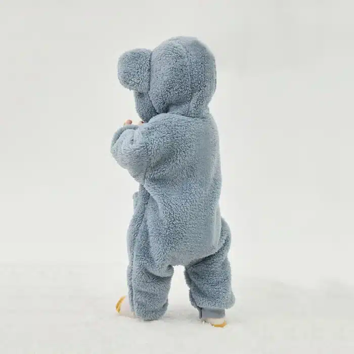 Barboteuse pour nouveau-né de 0 à 2 ans, combinaison en polaire chaude pour bébé garçon et fille, vêtement d'extérieur, printemps-automne 3