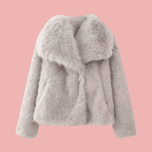 Veste fausse fourrure poil long