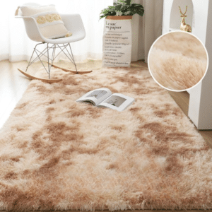 Tapis beige poil long