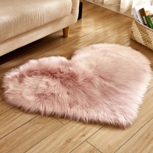 Tapis coeur rose