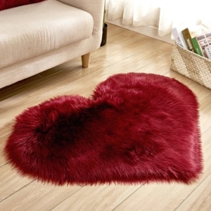 Tapis coeur rouge