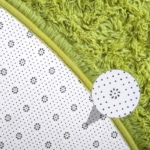 tapis-moelleux-vert-rond-130cm-d