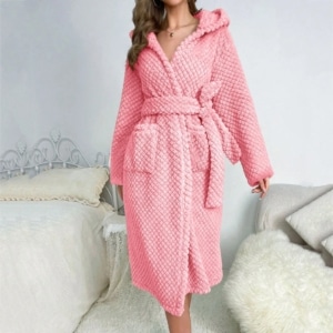 Peignoir femme moumoute
