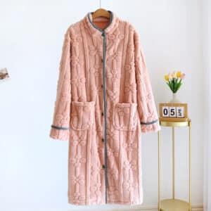 Robe de chambre longue chaude pour femme​