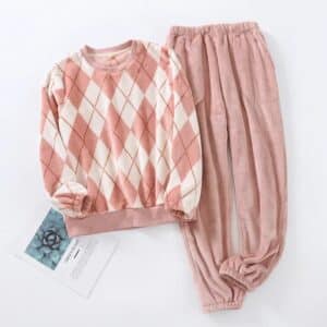 Ensemble pyjama pilou à carreaux femme