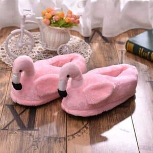 Chausson flamant rose
