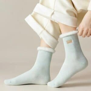 Chaussettes fines fourrées en pilou