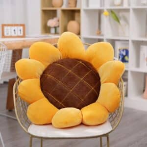 Coussin tournesol en pilou