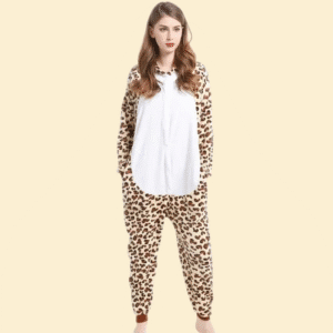 Combinaison pyjama leopard​ femme