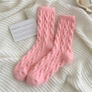 Chaussette en polaire femme​ tressée