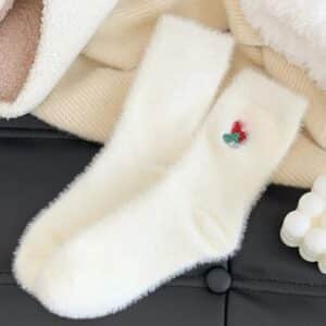 Chaussettes blanches Noel pilou