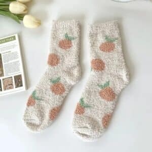 Chaussettes moumoute orange