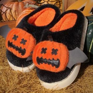 Chausson homme citrouille Halloween