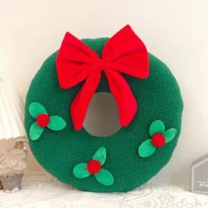 Coussin couronne de Noel