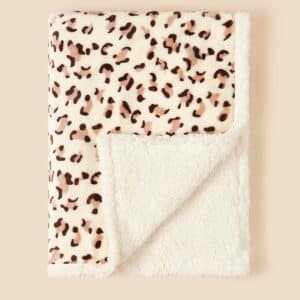 Couverture bebe leopard​ en pilou