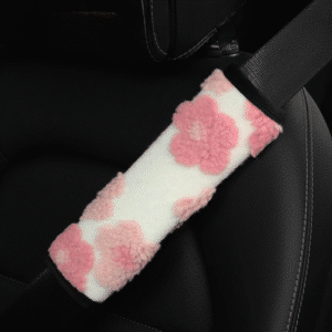 Protège ceinture moumoute fleurs