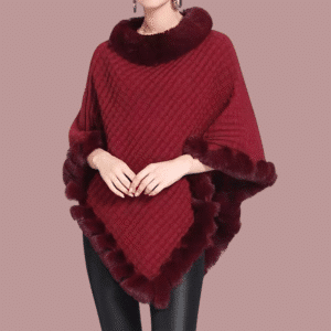 Poncho femme en fourrure​