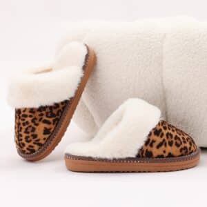 Chausson femme leopard​ pilou