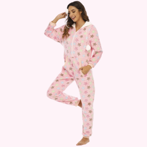 Combinaison pyjama femme motif étoiles