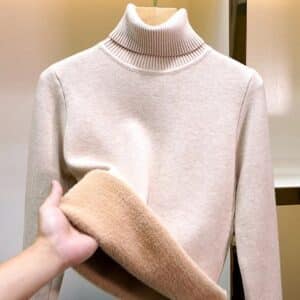 Pull femme fourrée pilou