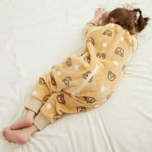 Combi polaire enfant fille ourson