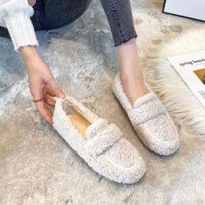 Mocassin moumoute femme