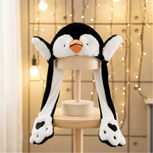 Bonnet pingouin oreille qui bouge