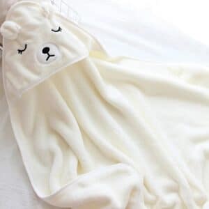 Serviette de bain a capuche bebe​ ourson