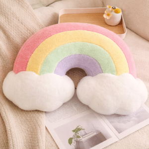 Coussin arc en ciel