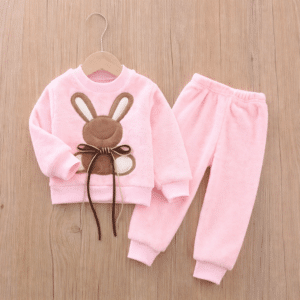 Ensemble pyjama enfant fille polaire lapin