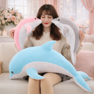 Grosse peluche dauphin​ toute douce