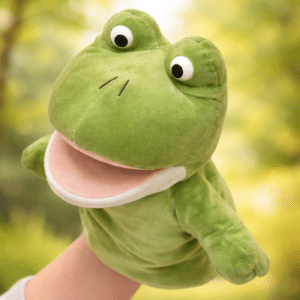 Marionnette grenouille​ peluche
