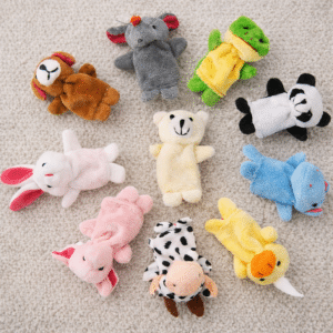 Marionnette pour les doigts​ animaux en peluche (lot de 10)