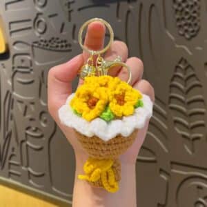 Porte clef bouquet fleurs