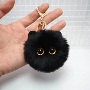 Porte clef tête de chat pilou