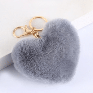 Porte cle coeur​ fourrure